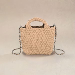 Emaline Beige Mini Tote BC Bag with Braided Strap