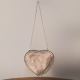 Guilianna Bronze Chain Heart Crossbody BC Bag