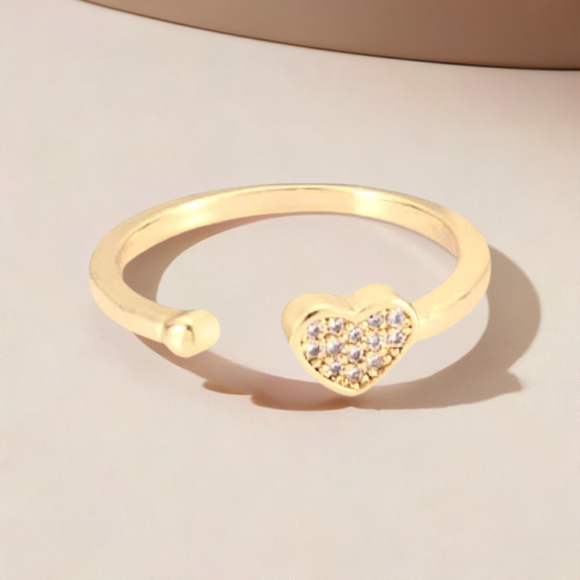 Kathryn Heart Wrap Pave Ring