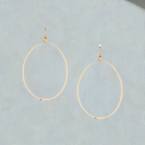 Bella Hammered Gold Round Earrings
