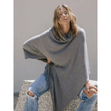 Alyn Soft Pullover Lovestitch Grey Fringe Sweater