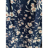 Caroline Navy Printed Long sleeve THML Dress-SALE