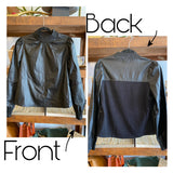 Paris Black Leather Long Sleeve THML Top-SALE