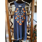 Corinna THML Halter Embroidered Dress