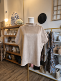 THML Angie Suede Top With Gold Detailings Top
