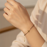 Betty Cross Dainty  Beads Bracelet