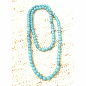 Gina Turquoise Beaded Long Necklace-Fig Tree Jewelry & Accessories