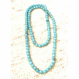 Gina Turquoise Beaded Long Necklace-Fig Tree Jewelry & Accessories