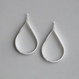 Bella Pear Hammered Silver Earrings