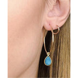 Amie Turquoise Hoop Earrings
