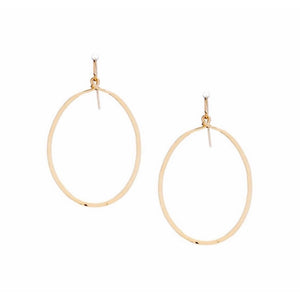 Bella Hammered Gold Round Earrings