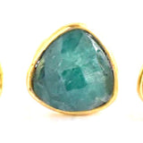 Nara Dainty Stone Stud Gold Earrings