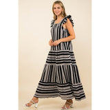 Taytum Striped Tiered Maxi THML Dress-SALE