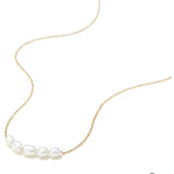 Addie Organic Multi Pearl Beaded Gold Necklace