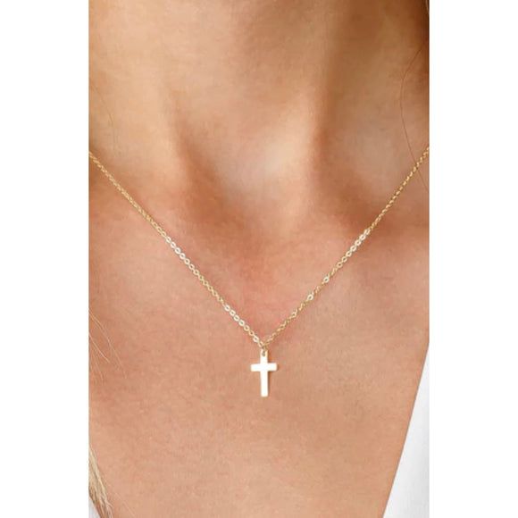 Lauren Gold or Silver Cross Necklace