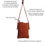 Latico Milly Light Brown Leather Crossbody Handbag