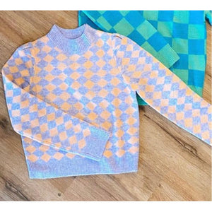 Dina Soft Diamond Patterned THML Sweater