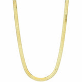 Ann Herringbone Gold Snake Necklace
