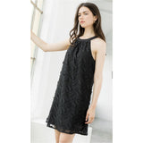 Dara THML Black Halter Patterned Dress-SALE
