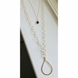 Avia Hammered Pear Drop Long Necklace-Fig Tree Jewelry & Accessories