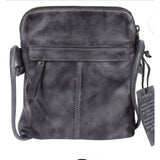 Latico Ezra Black Leather Crossbody Handbag