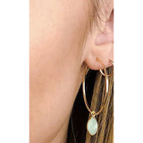 Amie Chalcedony Hoop Earrings-Fig Tree Jewelry & Accessories
