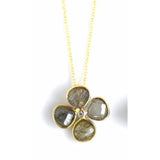 Aberly Four Stone Clover Pendant Necklace