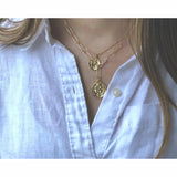 Zara Gold Coin Chain Necklace-Fig Tree Jewelry & Accessories