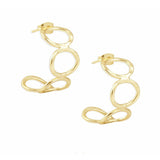 Cora Gold Circle Hammered Hoop Earrings