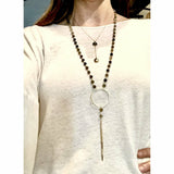 Channing Stone Beaded Circle Necklace-Fig Tree Jewelry & Accessories