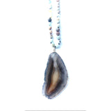 Adamo Agate Amazonite Beaded Long Necklace-Fig Tree Jewelry & Accessories