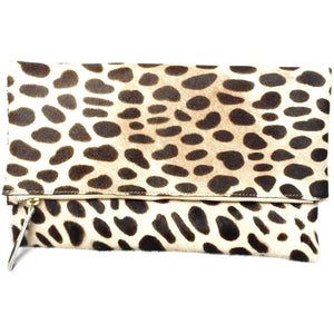 Taylor Foldover Animal Print Clutch-Fig Tree Jewelry & Accessories